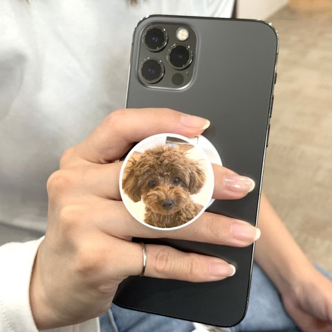 【送料無料】好きな写真を印字できる スマホホルダー スマホリング スマホスタンド 携帯アクセサリー