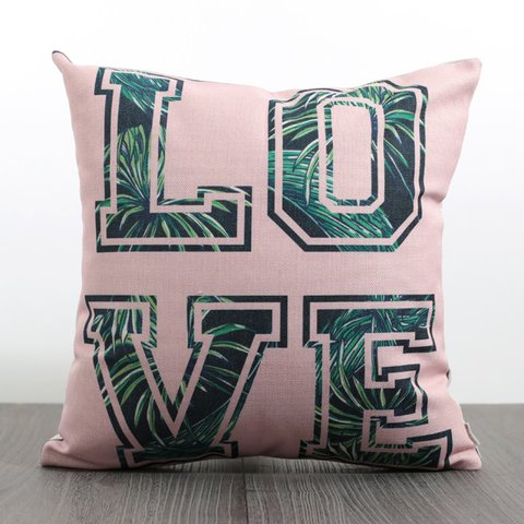 クッションカバー LOVE ロゴ 45×45cm jubileecushionse874a ピンク