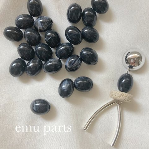 Acryl black beads8p