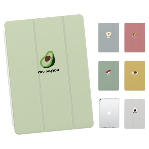 iPad ケース カバー iPad 第9世代 第8世代 mini 6 Air5 iPad 10.2インチ ケース カバー アイパッド タブレット スタンド フード イラスト 韓国 シンプル