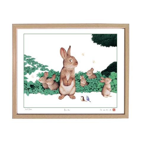 佐藤邦雄 ジークレー版画「子供たち」ウサギ（SP-369）