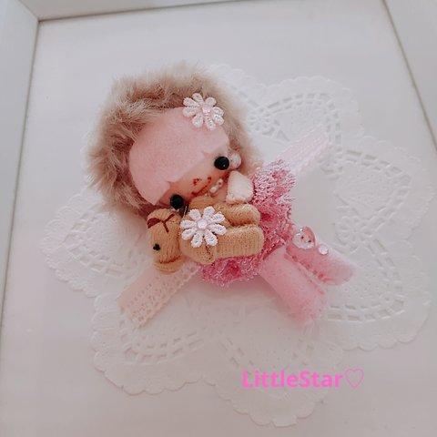 ファー帽子Doll♡ドールチャーム♡ドール♡フェルト♡