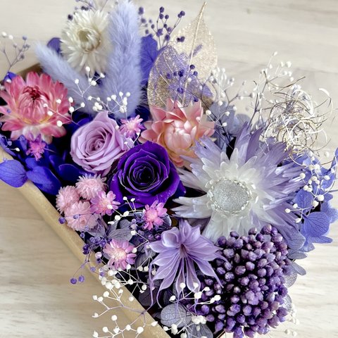 ハーバリウム花材　grape × lilac 花材詰め合わせ　花材セット　素材