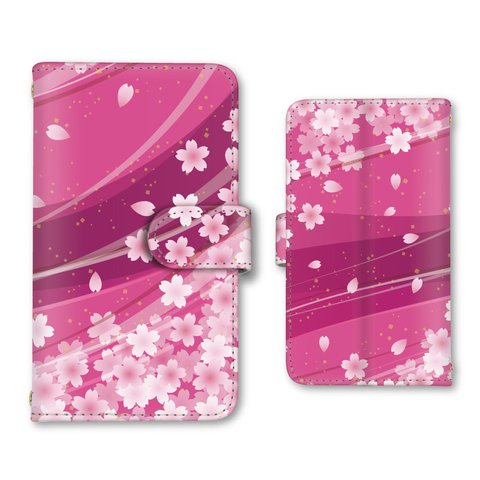 桜 スマホケース 手帳型 携帯ケース 受注制作 カバー ケース