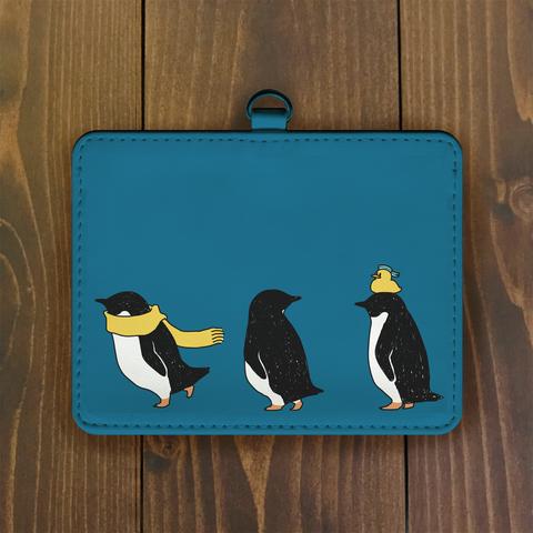 ペンギン【社員証入れ】ペンギンウィンター・マフラー ブルーパスケース【パスケース】