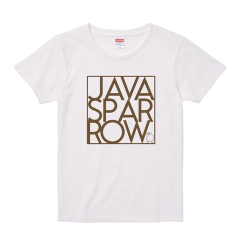 レディース文鳥Tシャツ  「JAVASPARROW 1」 【受注生産】