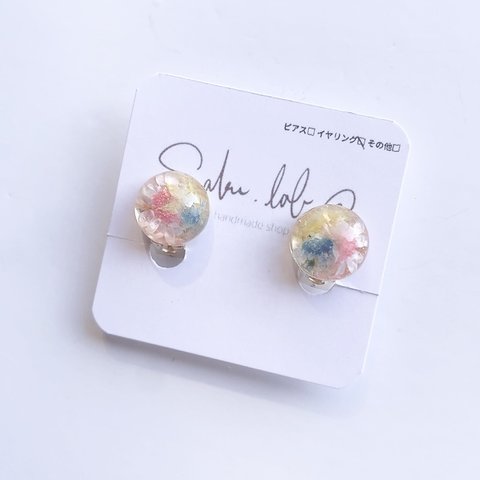 pastel flower earring 【order】