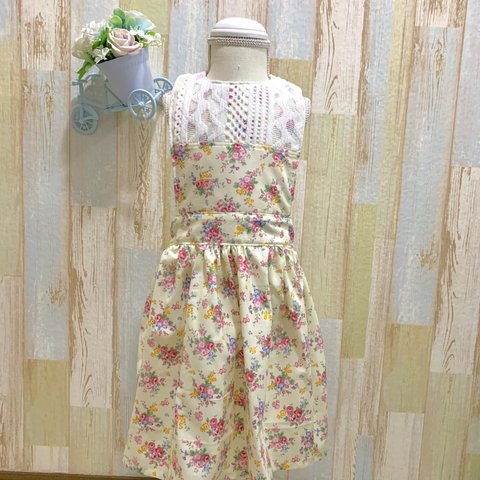 新作！👗お食事エプロン ドレス風👗100-110cm