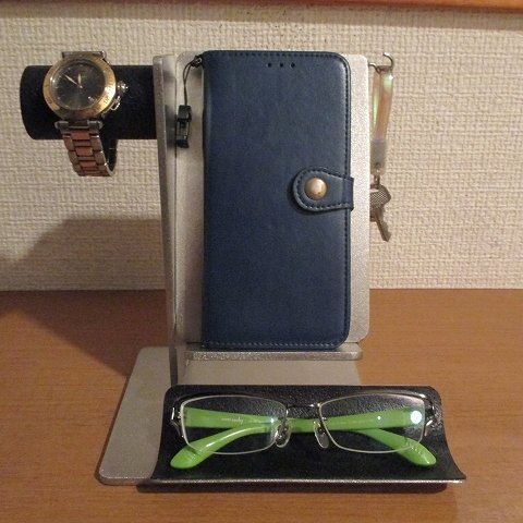 　腕時計、スマホ、眼鏡、キースタンド　ブラック　No.210504