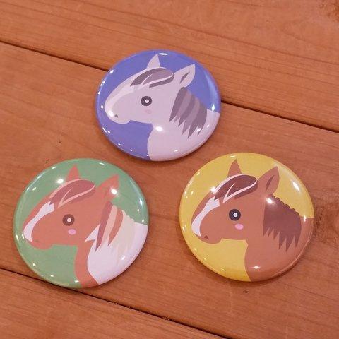 Colorful HORSE☆缶ミラー (収納ケース付)
