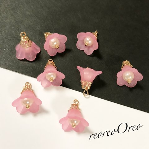 Flower x Pearl charm 【pink】