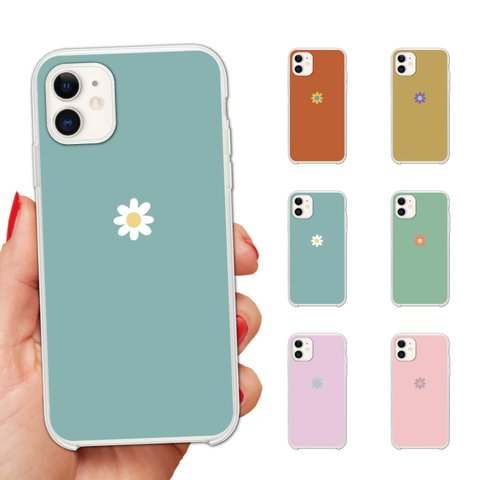 スマホケース 全機種対応 ハードケース iPhone ケース Google Pixel AQUOS Galaxy Xperia OPPO かわいい マーガレット デイジー イラスト TVドラマ