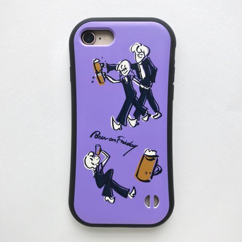 Beer Purple iPhoneケース【iFace型】紫パープル