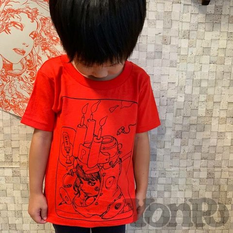 ファイヤーガール　キッズTシャツ 寺田克也