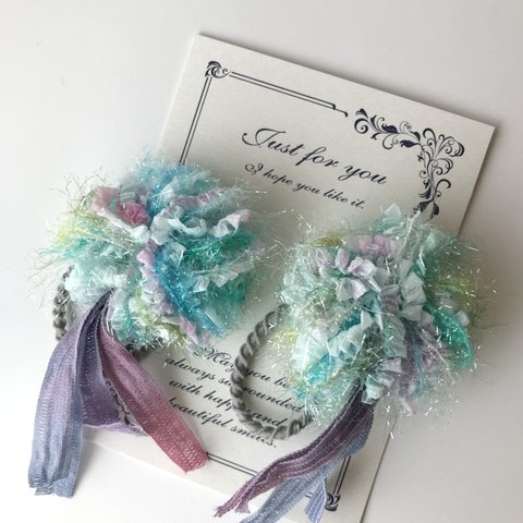 【送料込】ふわふわヘアゴム  jewel mermaid