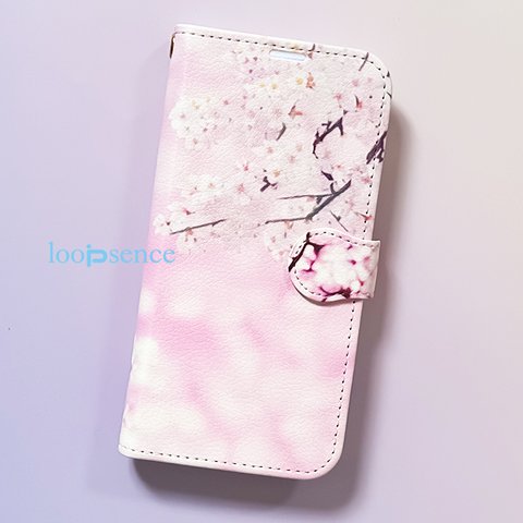 【受注生産】はじまりの桜 / ループセンスオリジナル手帳型スマホケース