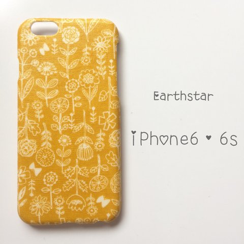 iPhone6・6s 北欧の花 イエロー