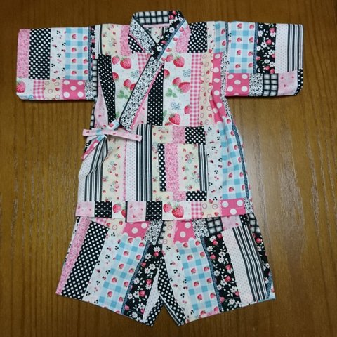 キッズ甚平 90cm 女児