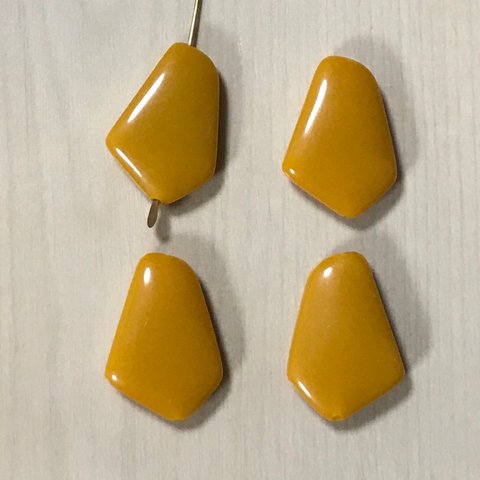 MUSTARD YELLOW DROP BEADS PARTS