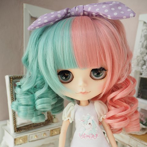 ネオブライス ウィッグ 姫バング ドリィスパイラルツートン MSmix 10インチ/ドール Blythe