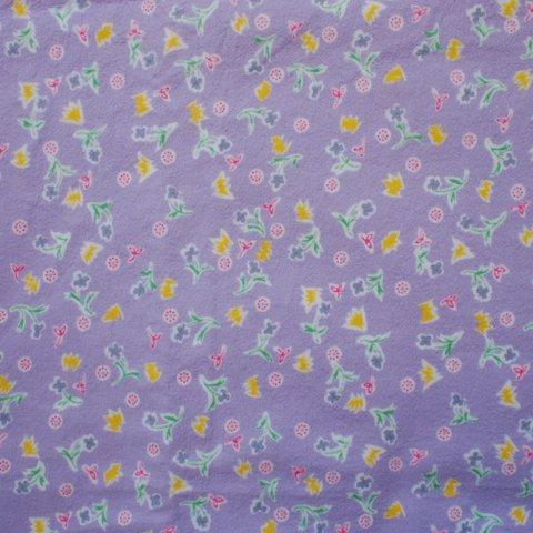 1970年代 エストニア製 ヴィンテージ・コットンフランネル生地 幅41cm×長さ35cm pastel lilac