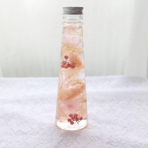 桜と春花の淡ピンクハーバリウム