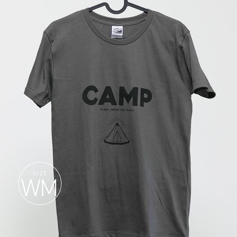 CAMP Tシャツ（レディースM／チャコール）