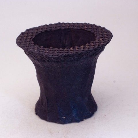 陶器製（2号ポット相当）　#多肉植物 の欲しがる植木鉢 ICMcd-ブラック 5399