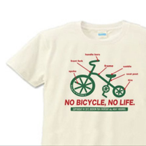 Bicycle Anatomy　XS（女性XS～S）　Tシャツ【受注生産品】