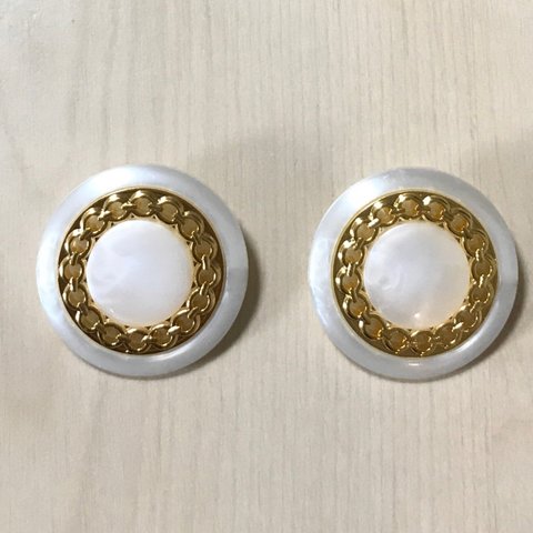 ANTIQUE PEARL GOLD CHAIN DESIGN BUTTON PARTS