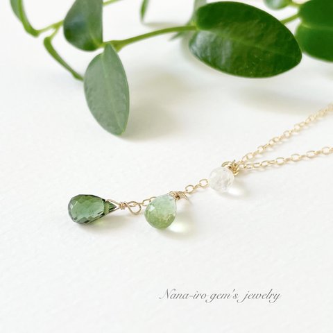 ＊1点もの＊14kgf greentourmaline necklace