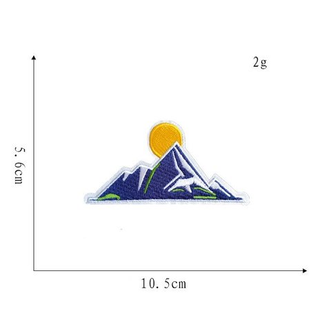 エベレスト 山 日の出 ワッペン アップリケ アイロン対応 1枚入り