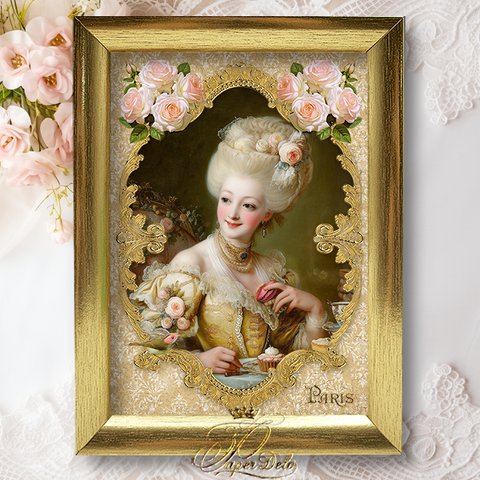 マリーアントワネット額付アートプリント★マカロン★ロココ・ヴィクトリアン Marie Antoinette Art Print