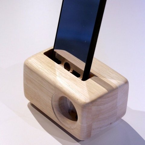 木製iPhoneスピーカーAcoustic　iPhone WoodSpeakerStand（5/5S/SE/6/6S用）