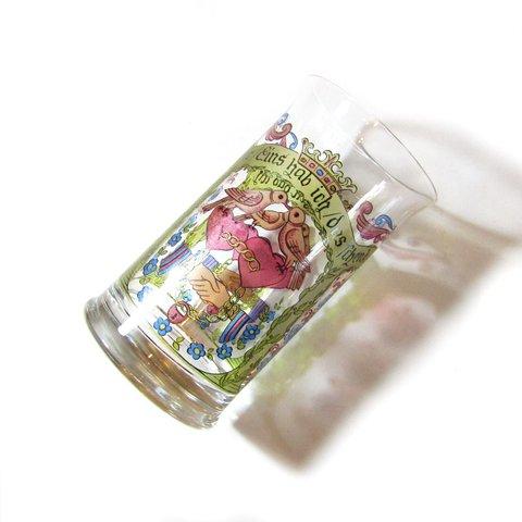 Old Germany 「Bockling」 Vintage Enamel Painted Marriage Glass ①