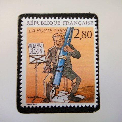 ブラジル　漫画切手ブローチ　4700