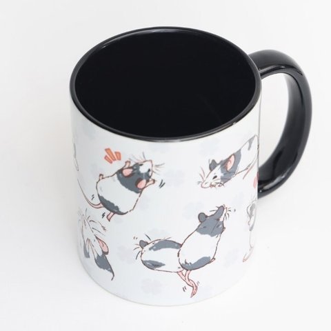 Panda mouse mug (black)