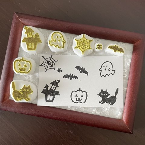 ハロウィンの消しゴムはんこセット