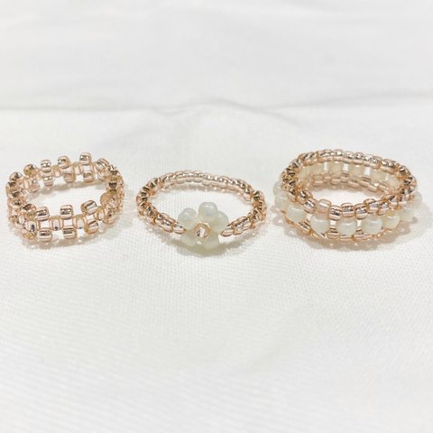 3set【champagne pink×white】