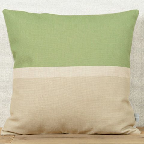 クッションカバー グリーンベージュホライゾン 北欧 デザイン jubileecushioncc055ym