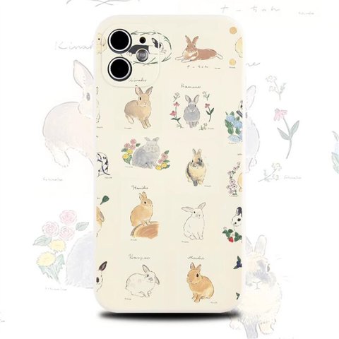 ウサギのスマホケース　iPhoneケースiPhone 15/15Pro/14/14Pro  iPhoneSE2 SE第2世代 第3世代  携帯カバー
