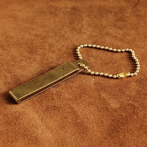 真鍮製 マネークリップ（スリム） ブラス ゴールド 札ばさみ 札入れ 財布 コインケース ミニウォレット シンプル メンズ