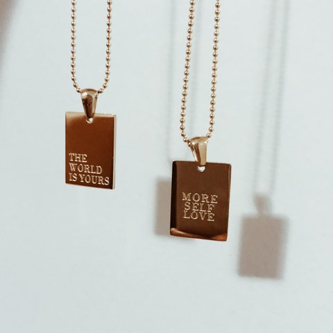 【Jane's】18k Gold Plated Necklace 18金ゴールドプレートネックレス  THE WORLD IS YOURS