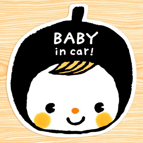 BABY IN CAR マグネットステッカー  ベイビーインカー(どんぐりベビーたん）