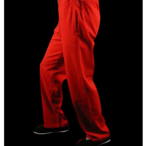  オーダーメード手作り 丈夫なコットン生地 履き心地のいい  赤 太極拳トレーニングパンツ#125