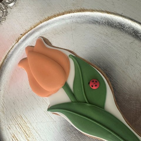 Flower チューリップ（オレンジ） アイシングクッキー