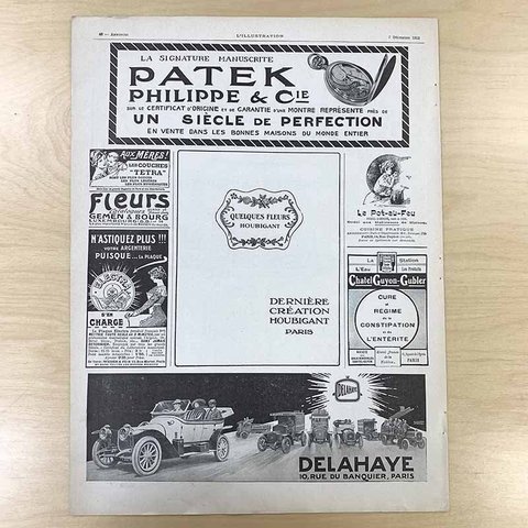 ヴィンテージ雑誌illustration（1912.12）4Pモノクロ 自動車・時計・カメラ 18PSa21-4