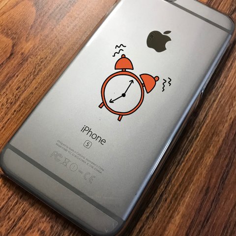 目覚まし時計のiPhoneケース 0028