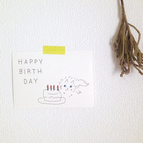 BIRTHDAY CARD_ねこ