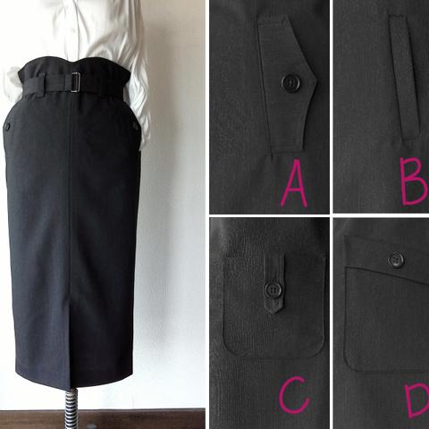 XXS〜LLサイズ《受注製作》選んでみんね⁉️黒 or ブルー ハイウエストタイトスカート